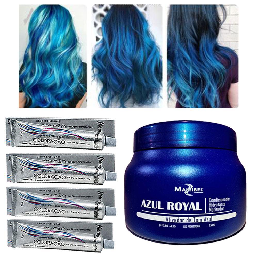 Miniatura Kit Azul Royal 04 Tinta Azul E 01 Mascara 250G Mairibel