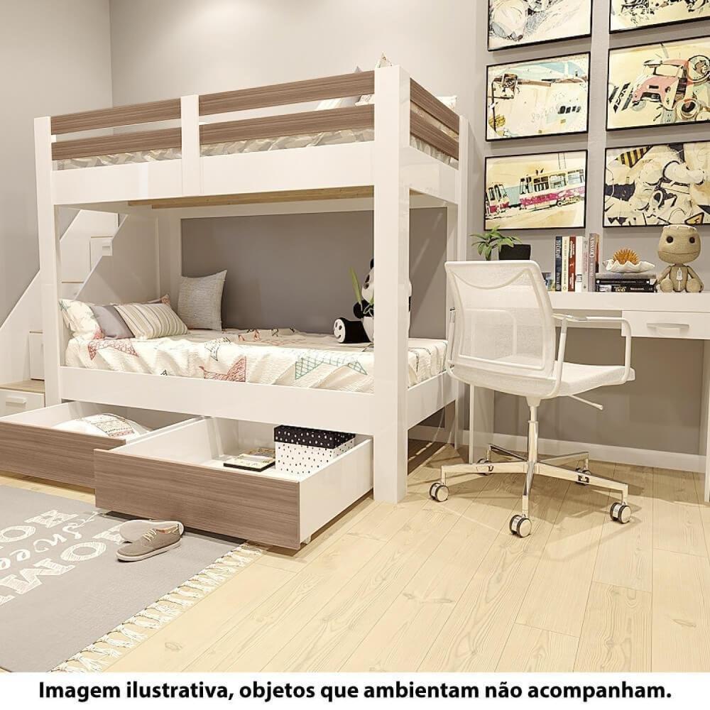 Beliche Juvenil 2 Gavetas Star Plus Casatema Branco/Montana