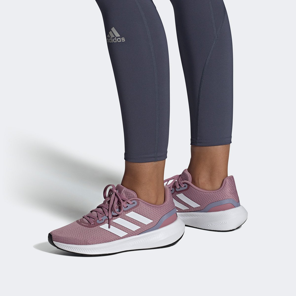 Miniatura Tênis Adidas Runfalcon 3.0 Feminino Rosa+Branco - 34
