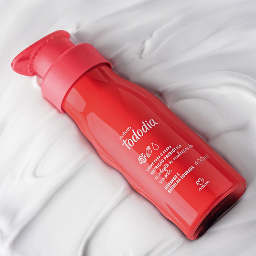 Miniatura Creme para o Corpo Natura Tododia Morango e Baunilha Dourada 400ml