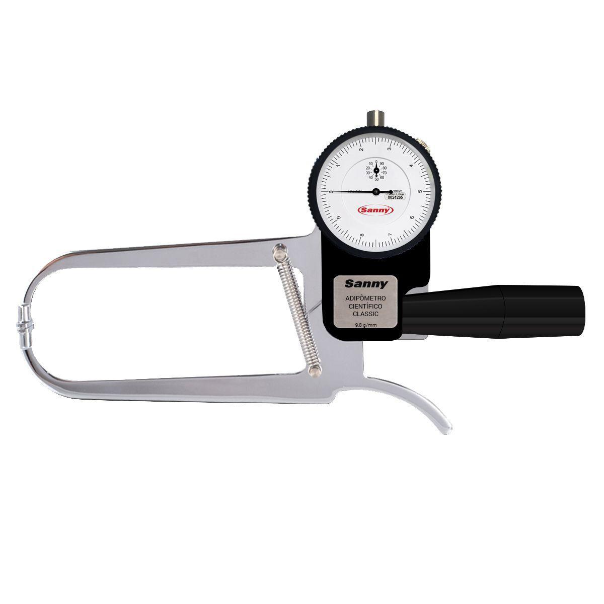 Kit Avaliação Física Adipômetro Plicometro Classic Sanny