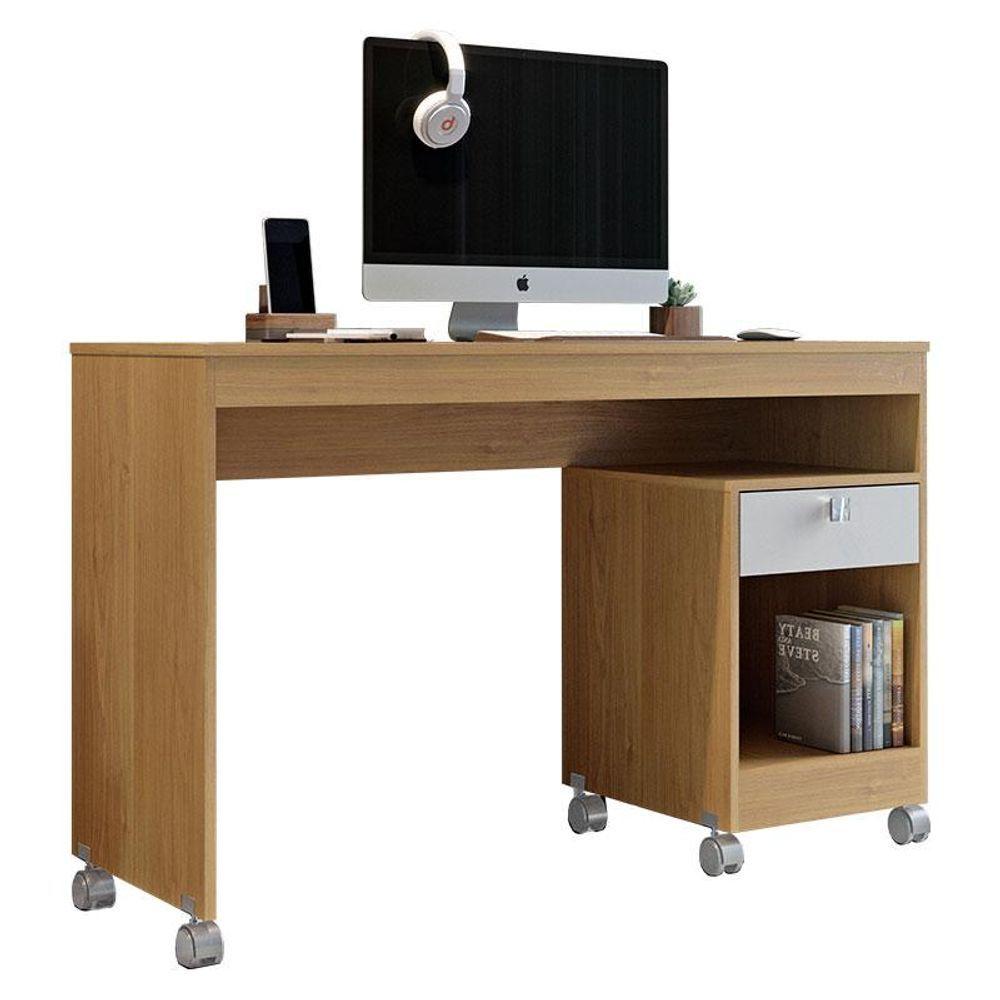 Miniatura Mesa Para Computador Giga E Multiuso João Pessoa Cinamomo Off White - Valdemóveis