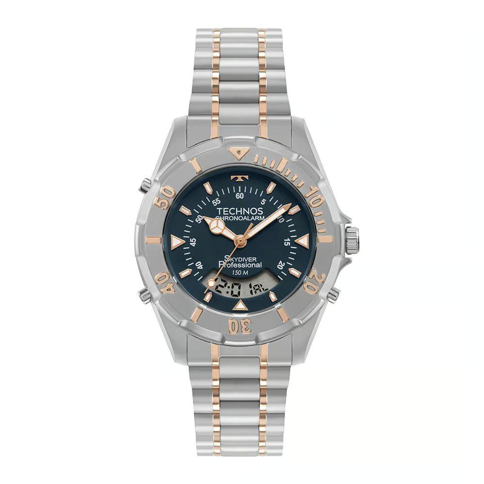 Miniatura Relógio Technos Masculino Skydiver Bicolor - Wt2050Ar/1A