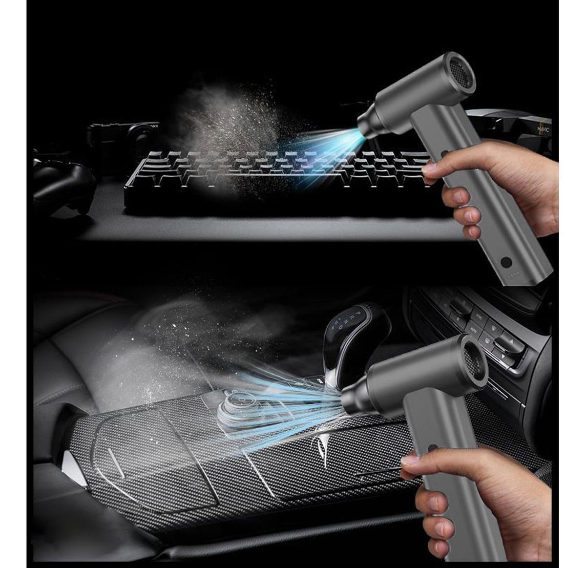 Miniatura Aspirador E Soprador Pó Potente Usb Turbo Jet 120.000 Rpm