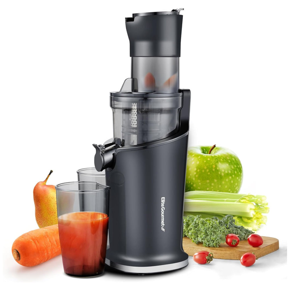 Miniatura Centrifuga de Frutas de Prensa Fria com Calha de Alimentação Para Até 3 Frutas Inteiras e Copo de 800mL, 110V 150W, El...