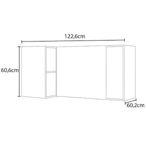 Cozinha Completa Bartira Linea com 13 Portas e 6 Gavetas e 9 Prateleiras - 562,6cm de largura Branca