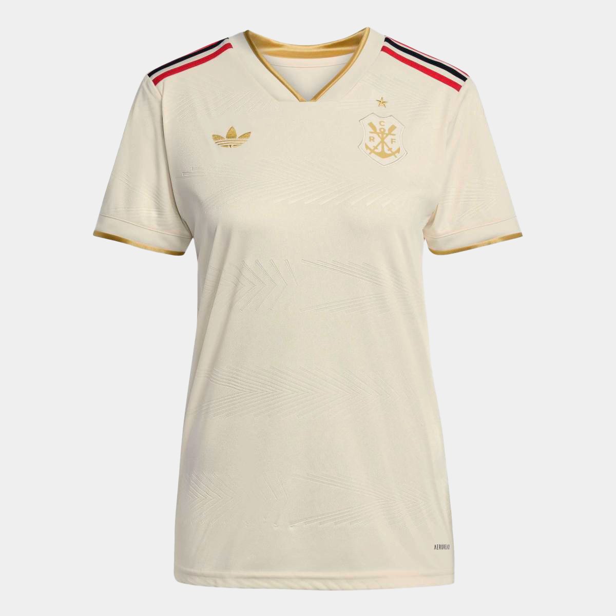 Miniatura Camisa Flamengo III 25/26 Torcedor Adidas Feminina Off White - EGG