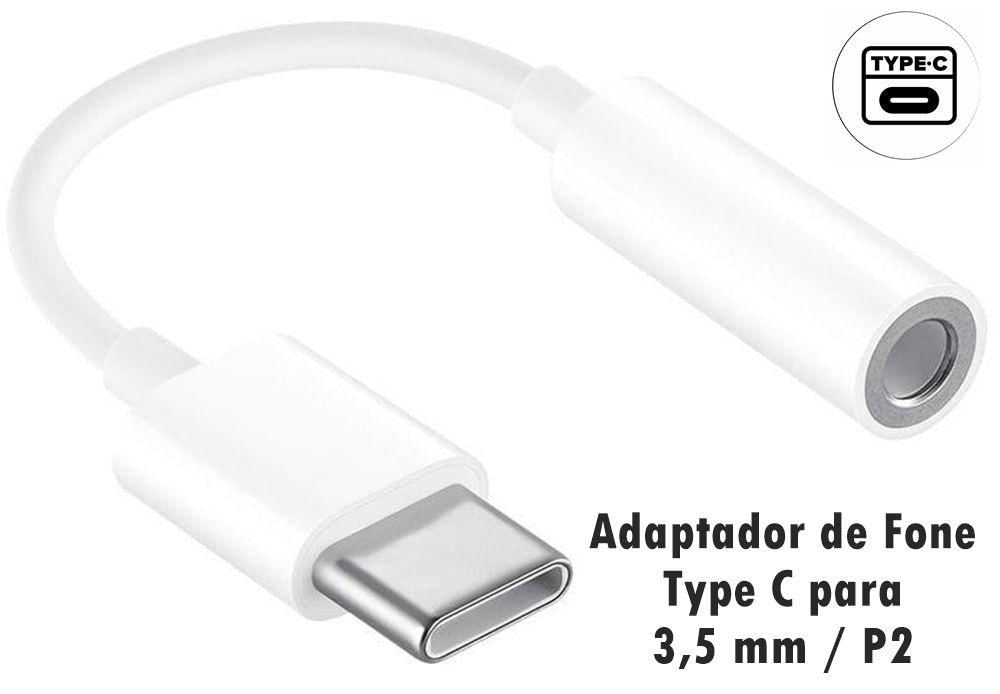 Miniatura Adaptador Fone De Ouvido Type C Para P2 3,5 Mm