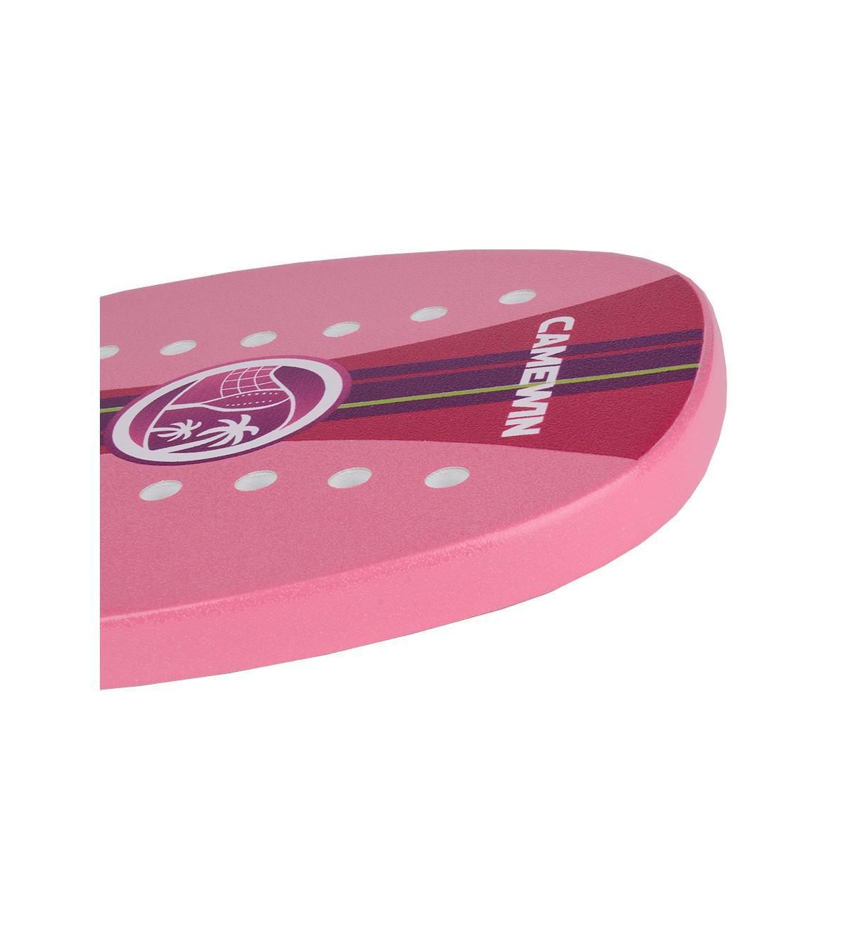 Raquete Rosa Camewin Beach Tennis + Bolinha Tenis De Praia