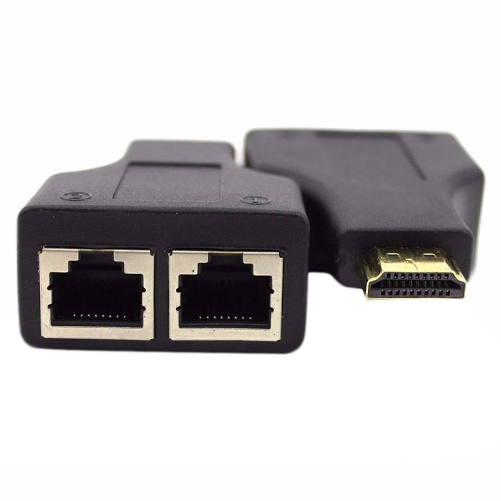 Miniatura Extensor Hdmi Até 30 Metros Via Cabo De Rede Utp Rj45 Par