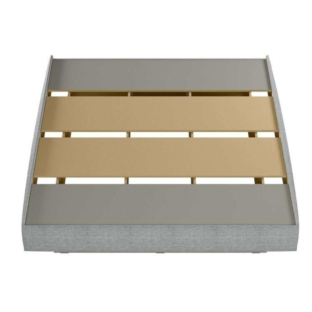 Conjunto Cama Queen Bristol, Cabeceira e 2 Mesas de Cabeceira Buzios Carvalho/Cinza