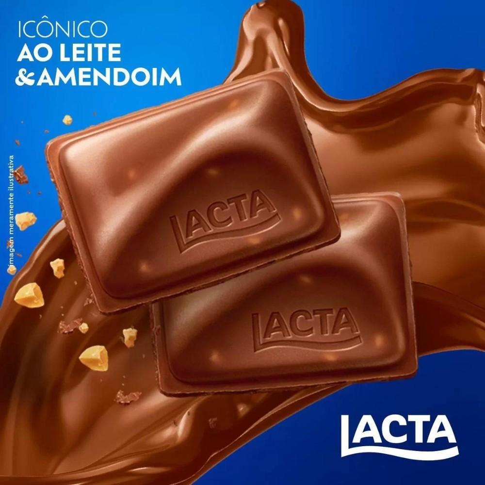 Chocolate Shot Com Amendoim Lacta Kit 10 Barras De 80G