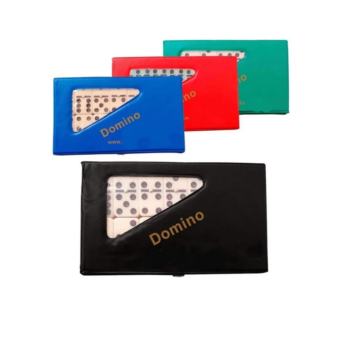 Miniatura Jogo De Domino Profissional De Osso Estojo Premium