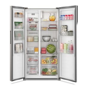 Miniatura Geladeira Electrolux Frost Free Side By Side 435L IS4S com Tecnologia AutoSense, Painel Digital e Turbo Freezer - Inox 110V