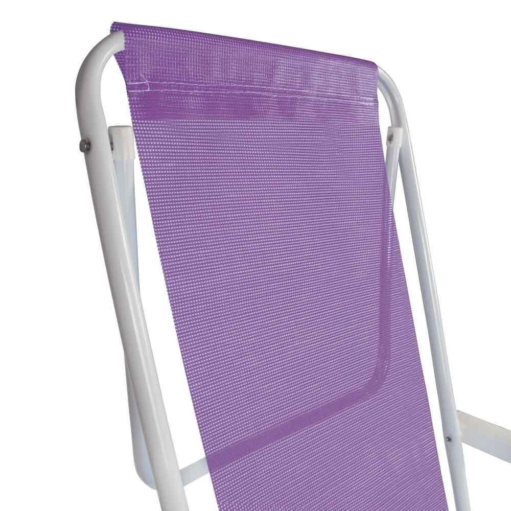 Cadeira De Praia Piscina Reclinável 8 Posições Sannet Mor Cor:lilás Lilás
