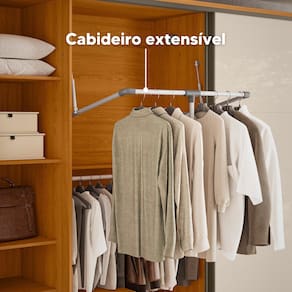 Miniatura Guarda-Roupa Casal Madetec Portinari com Espelhos 6 Portas 4 Gavetas Ripado Angular Amortecimento Cabideiro Extensível ARM 6PT C/ESP 4GV MADETEC VERONESE CINAMOMO