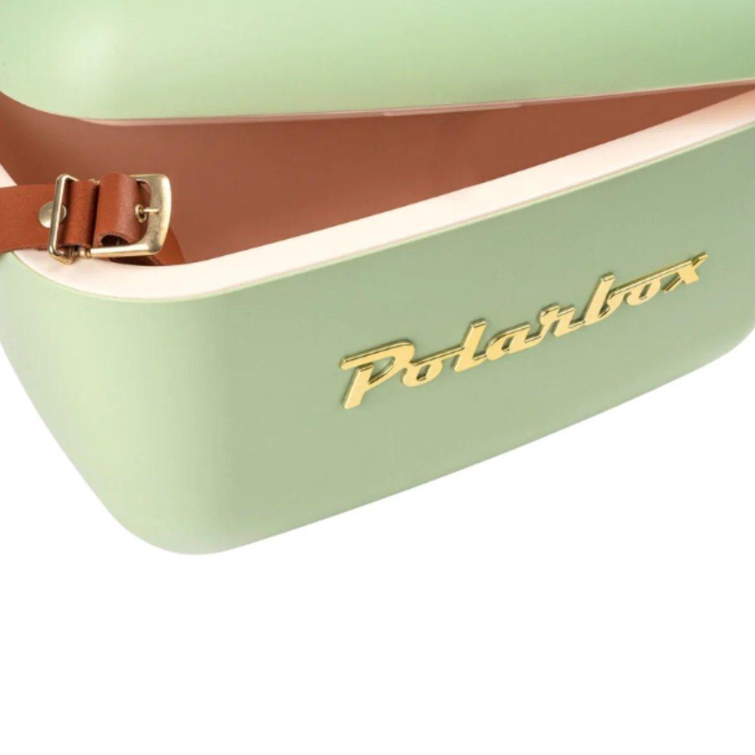 Miniatura Bolsa Térmica Cooler Retrô Com Alça Em Couro 12 Litros Verde
