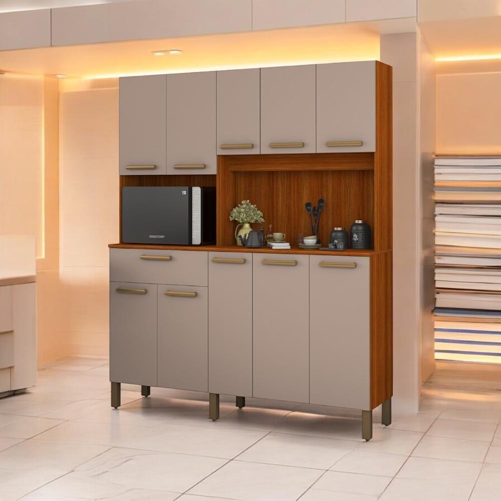 Miniatura Cozinha Elegante 10 Portas Oslo Cinamomo E Connect