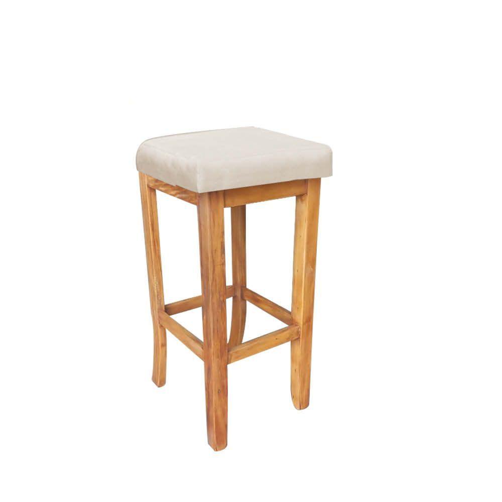 Miniatura Banqueta Alta Ben Gourmet Balcão Bistrô Cozinha Sintético Bege - Ahazzo Móveis
