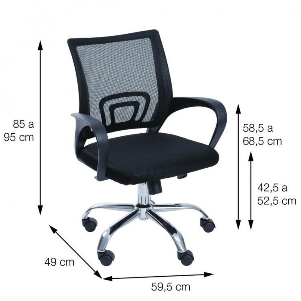 Miniatura Kit 15 Cadeiras para Escritório Diretor Tela Mesh Tok 3310 Preto