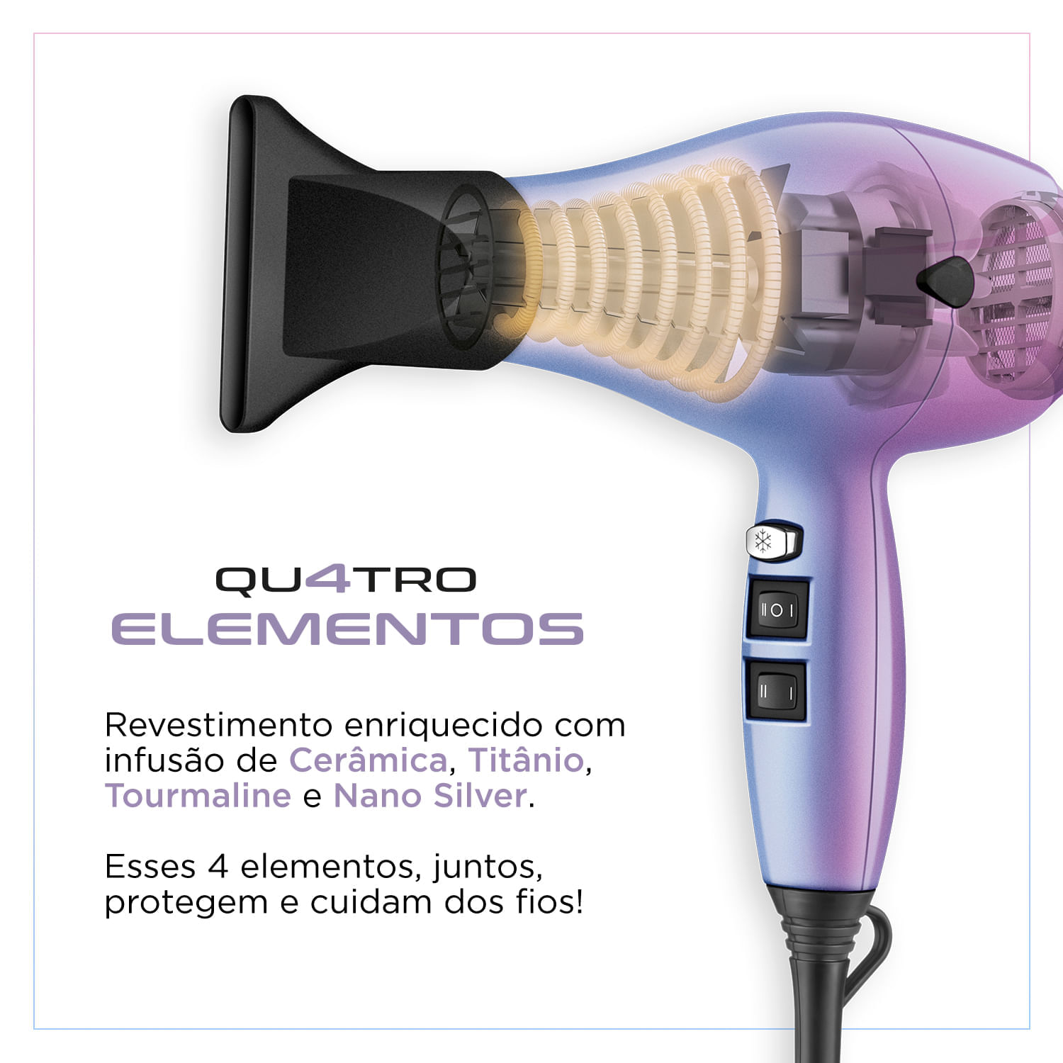 Miniatura Secador de Cabelo By Juliette Mondial SCP-JU-03 127V