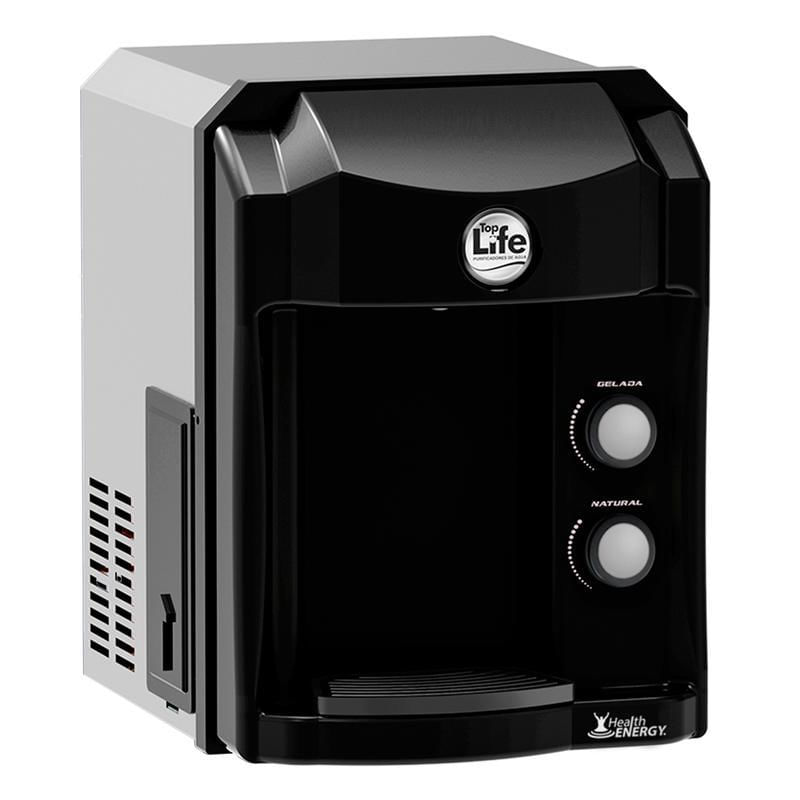 Miniatura Purificador Top Life Health Energy Água Alcalina Preto 220V Alcalino - Preto - Purificadores - Purificador - Top life - 60 l/h - 60 hz - 40 m.c.a - 30,5cm - Cloro - Health energy - 220 v