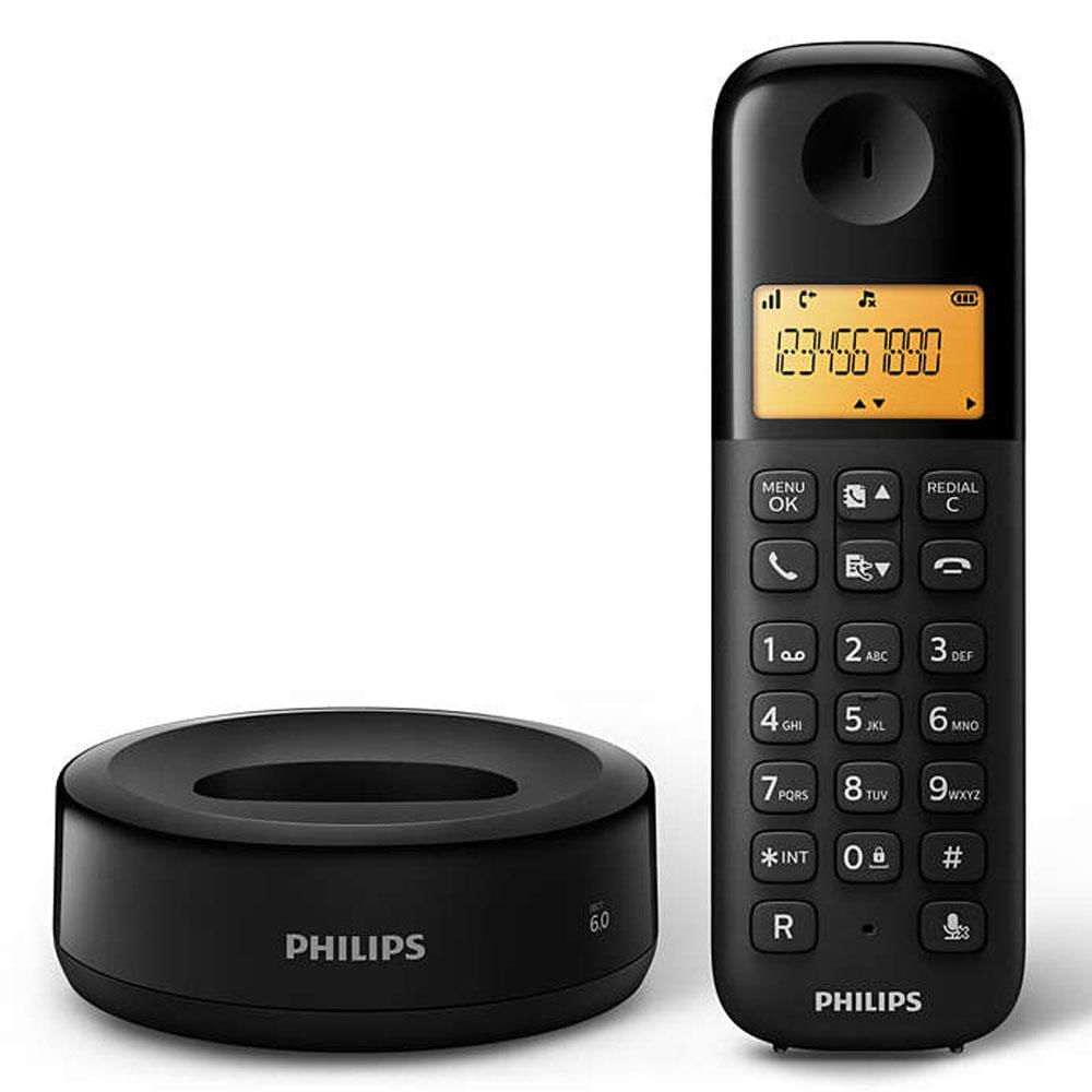 Miniatura Telefone sem Fio Philips D1301B/BR com Identificador de Chamada
