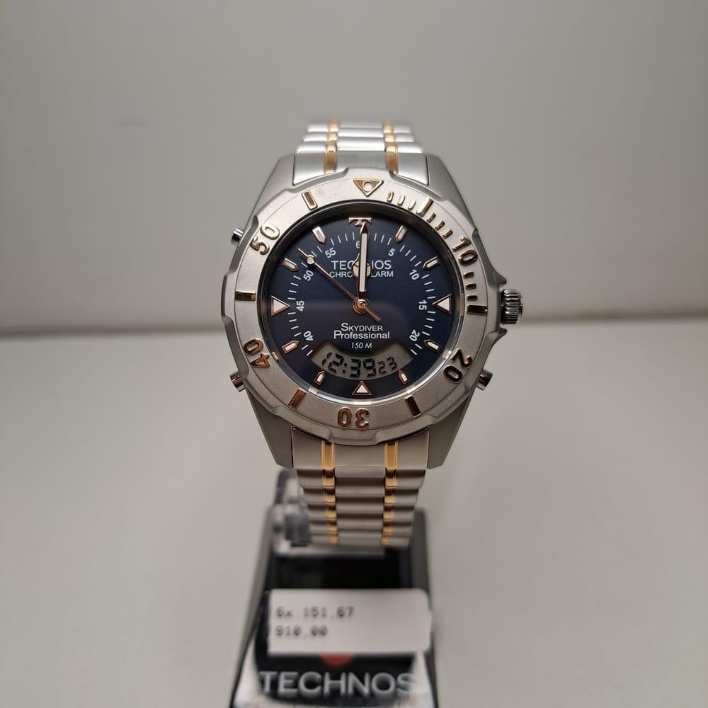 Miniatura Relógio Technos Masculino Skydiver Bicolor - Wt2050Ar/1A