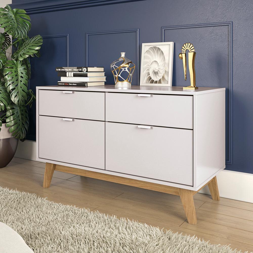 Miniatura Aparador Kappesberg 2 Portas 2 Gavetas Branco/Itapuã