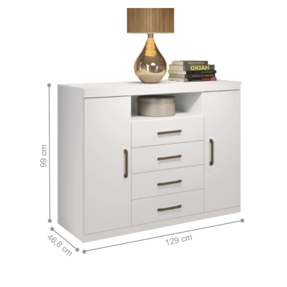 Miniatura Conjunto Guarda Roupa 3 Portas E Cômoda Chef Branco