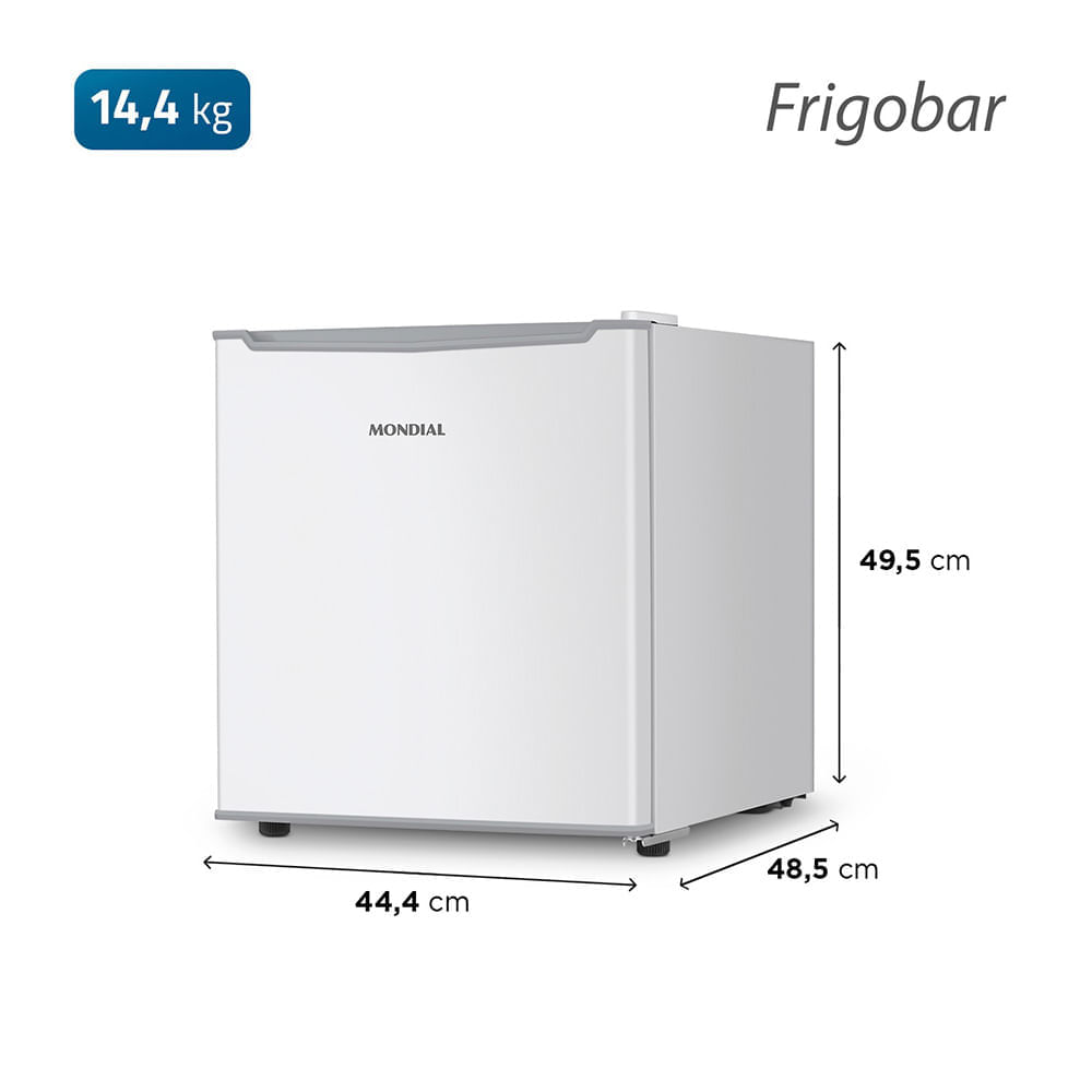 Miniatura Frigobar Mondial 46L Porta Reversível Branco FGB-01-W50 110