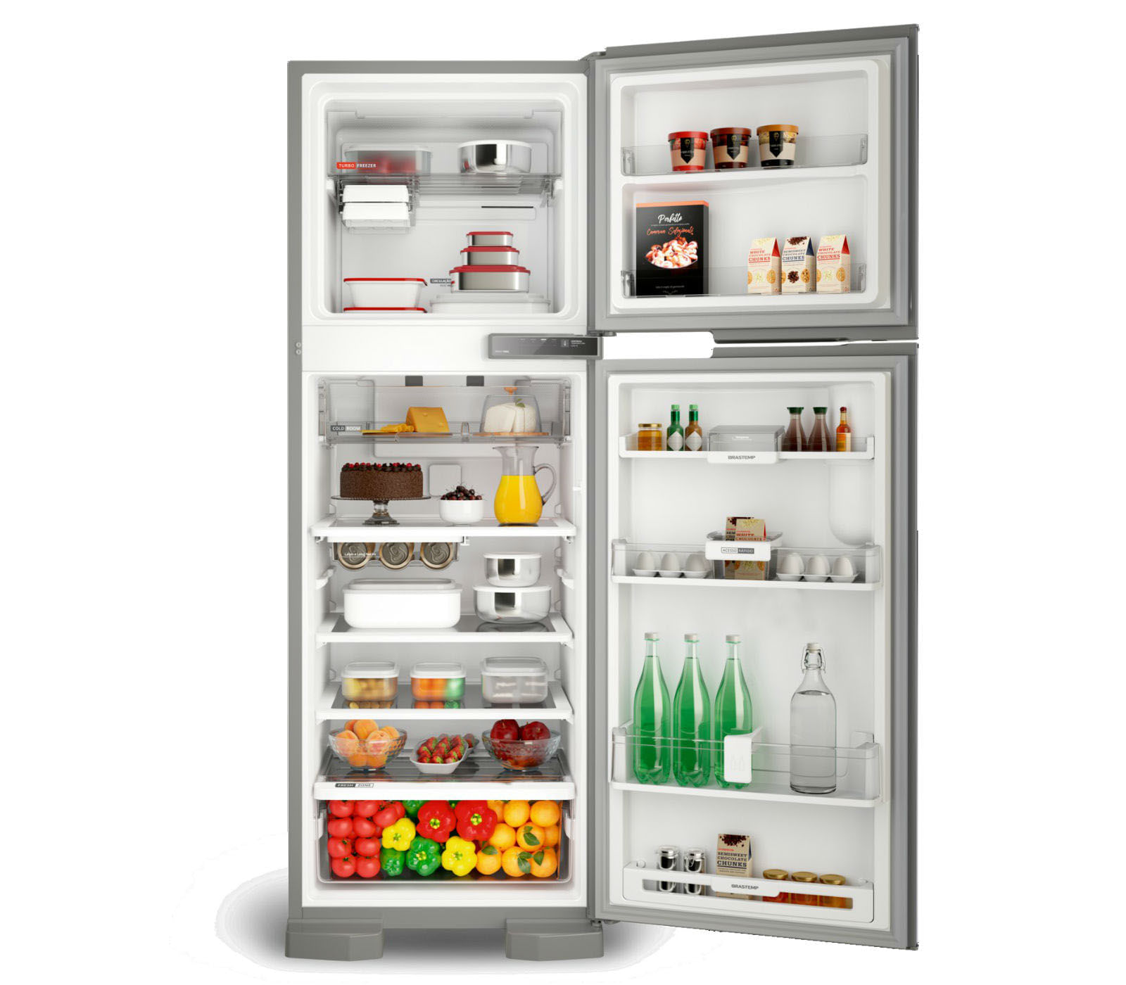 Miniatura Refrigerador Duplex Brastemp BRM44HK 375 L Inox 127 V