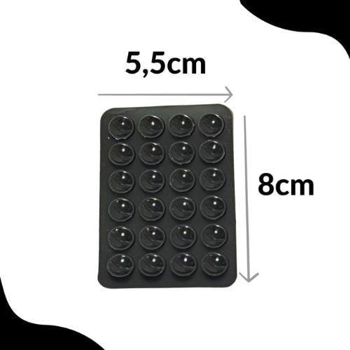 Suporte Silicone Ventosa Celular Superfície - PRETO