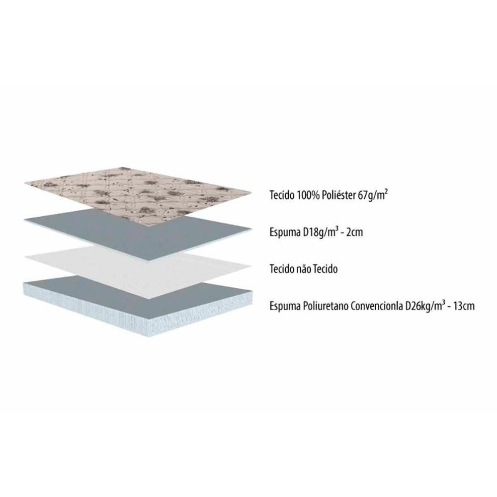 Miniatura Colchão Casal Espuma D26 Sueño Bordado (138x188x14) - Herval