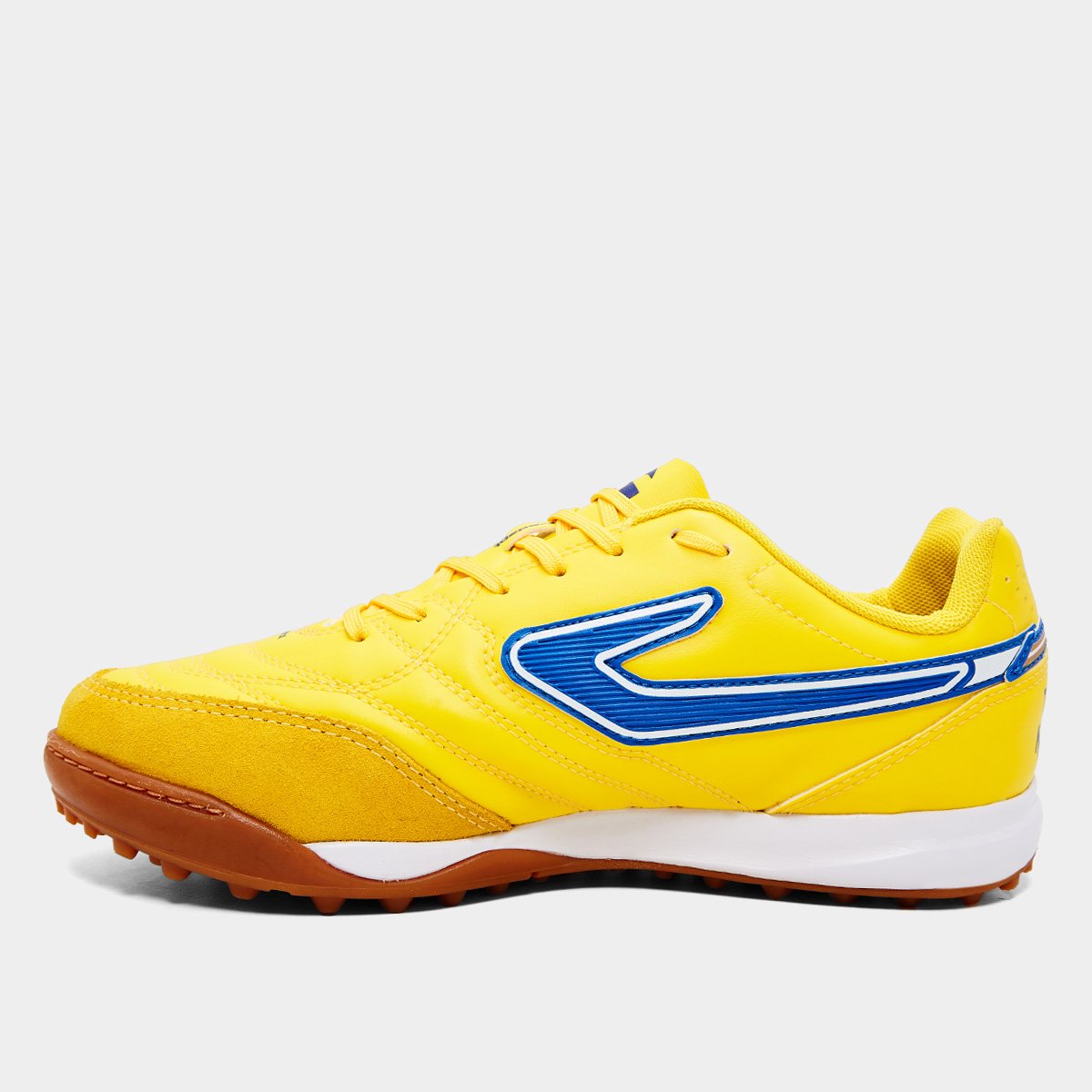 Chuteira Society Topper Maestro Club V Prisma Unissex Amarelo+Azul - 38
