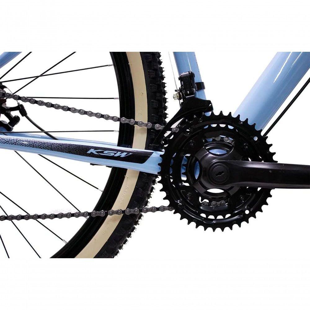 Miniatura Bicicleta Aro 29 Ksw Xlt 24v Freio A Disco Suspensão Mountain Bike Alumínio - Azul Tam.21