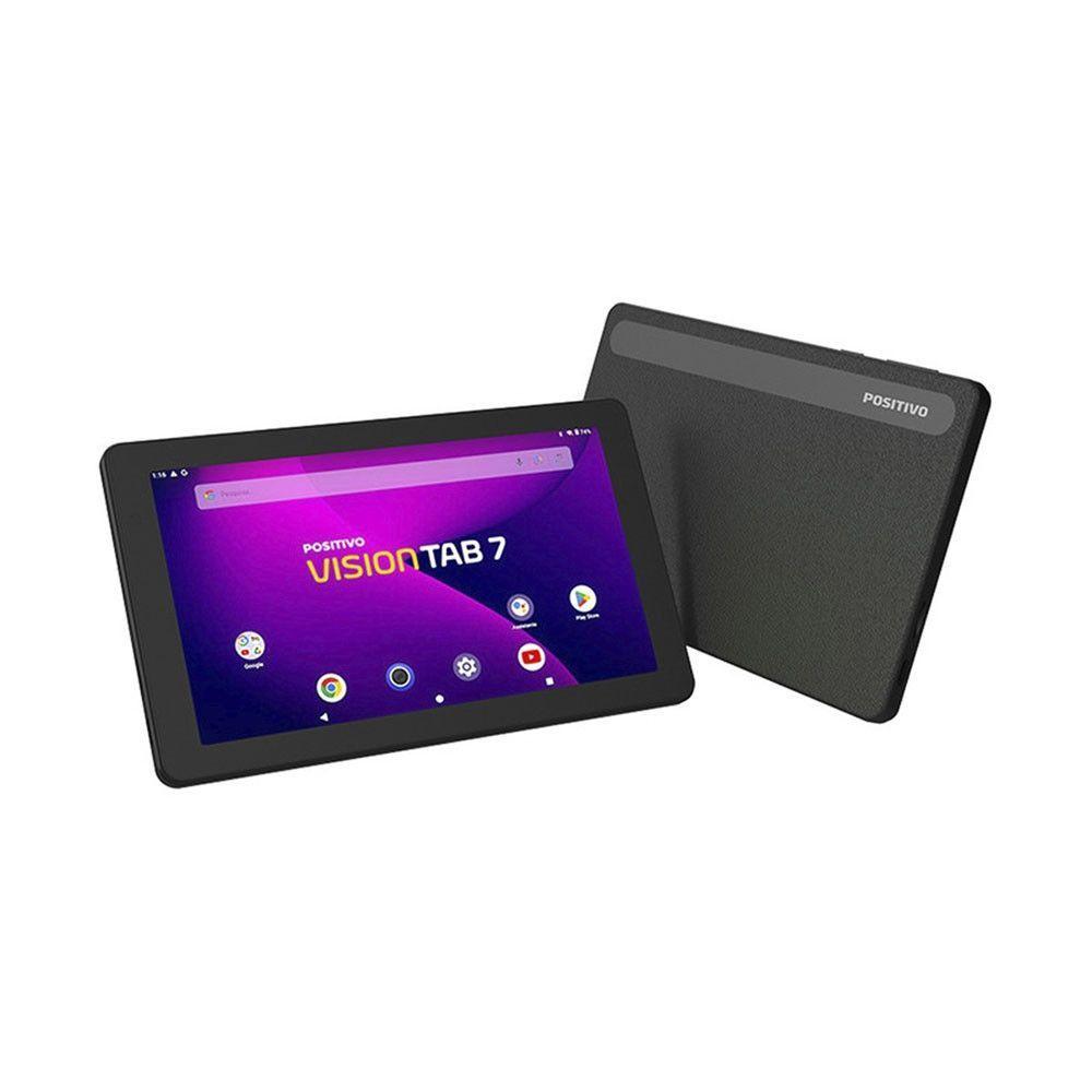 Miniatura Tablet Positivo Vision Tab 7 3GB RAM 64GB 7 Pol Android 14 Go Preto