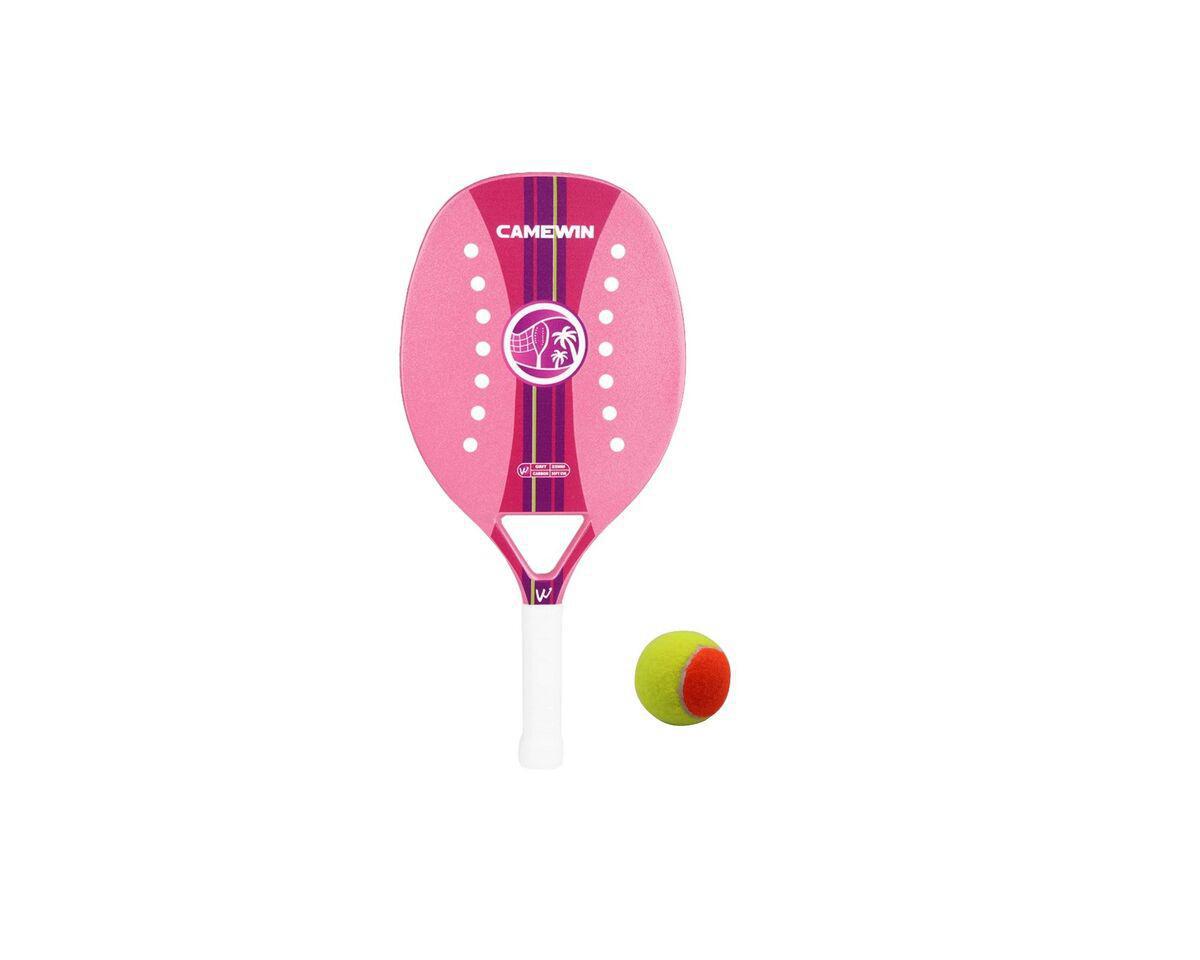 Miniatura Raquete Rosa Camewin Beach Tennis + Bolinha Tenis De Praia