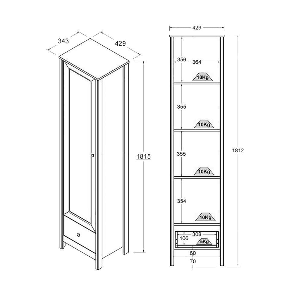 Miniatura Cristaleira + Aparador Buffet Ditália E-962-r-626 Cor:diamond Diamond