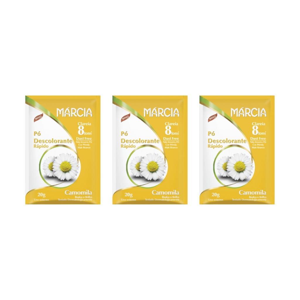Miniatura Po Descolorante Marcia Camomila 20G - Kit Com 3Un