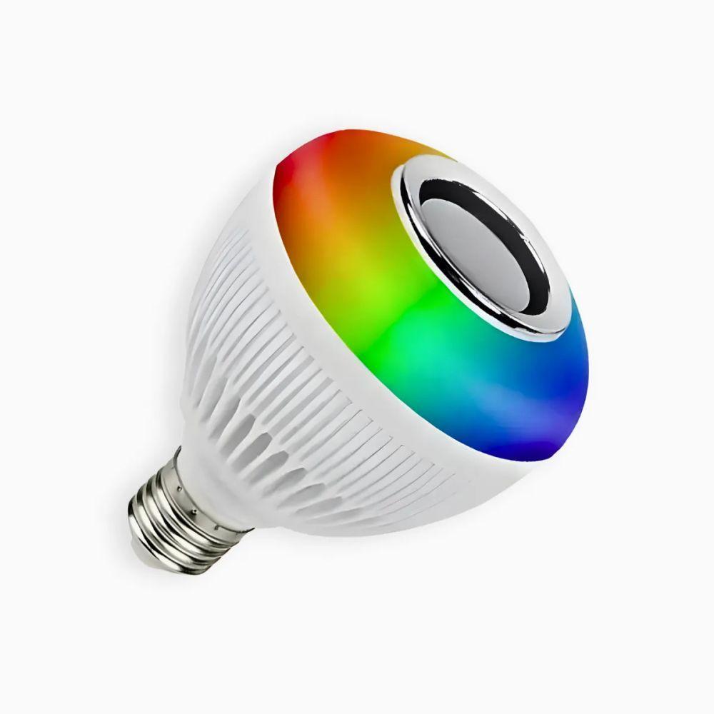 Miniatura Lâmpada Musical Caixa Som 12w Bluetooth Luz Led Rgb Com Cont