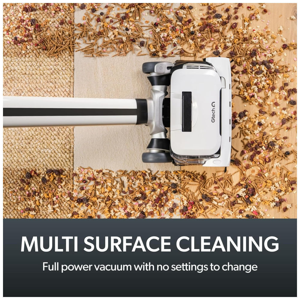 Aspirador de Pó Sem Fio Gtech AirRAM 3 com Barra Antienrosco de Cabelo e Duplos Pincéis EdgeClean - Para Carpetes e Pisos de Madeira - Bateria