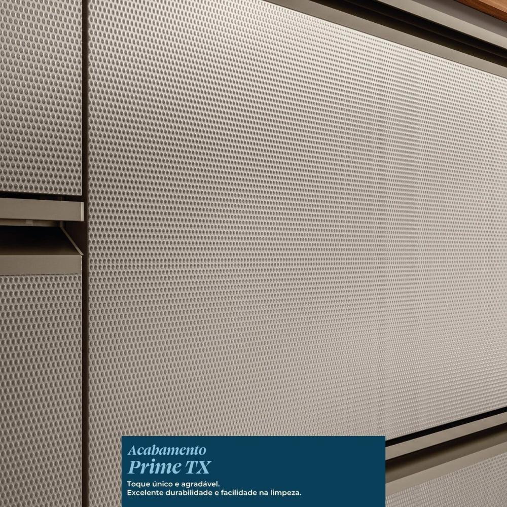 Balcão Mdf 1 Porta e 1 Gaveta 80cm com Tampo Proença Nogueira/Nude Prime