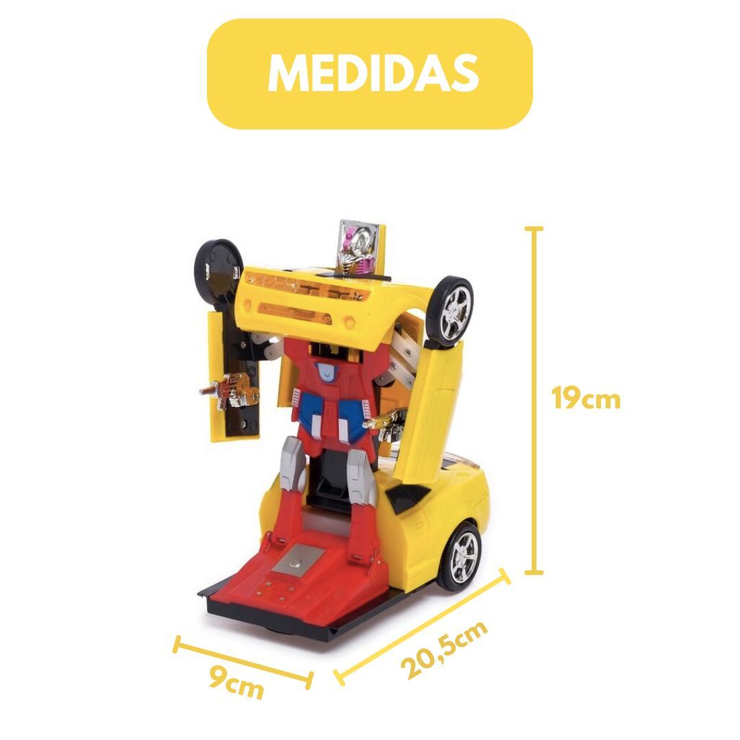 Miniatura Brinquedo Vira Robo Transformers A Pilha Automático Carrinho