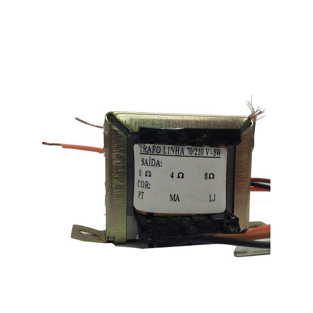 Miniatura Transformador de Áudio Frahm Linha T5i 70-210V para Sonorização de Ambientes 5i W
