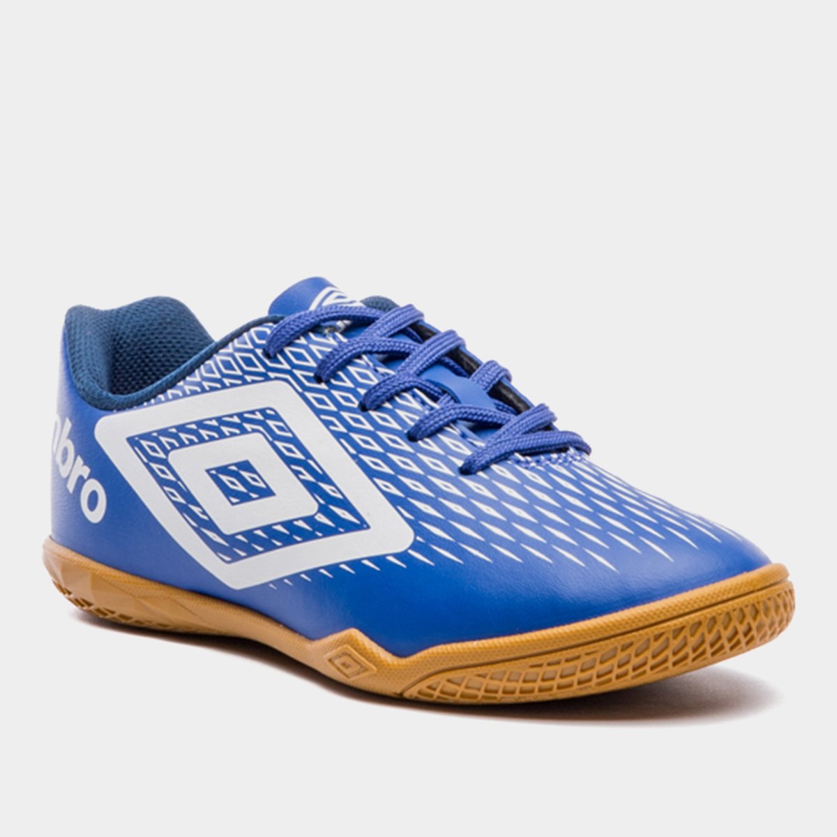 Miniatura Chuteira Futsal Infantil Umbro X-Diamond Unissex Azul+Branco - 28