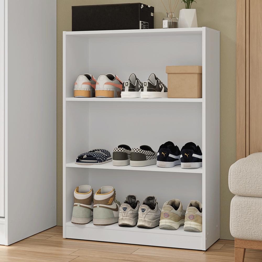Miniatura Estante Sapateira 3 Prateleiras Sem Portas Branco Madesa Branco