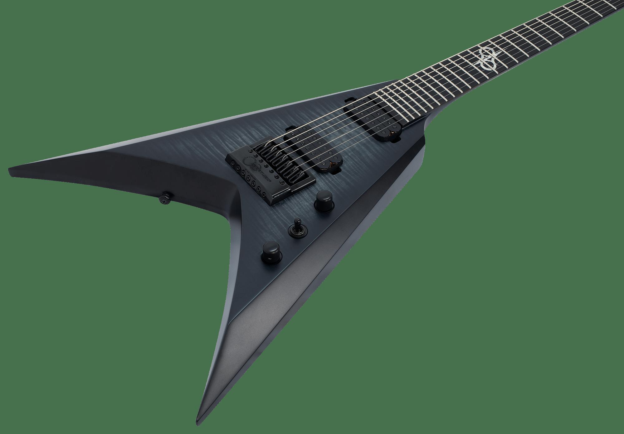 Miniatura Guitarra Solar 7 Cordas V1.7Fbb Flame Black Burst Matte