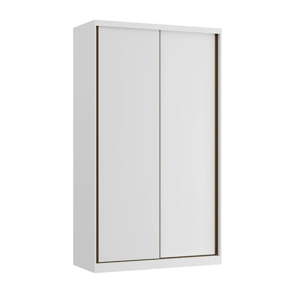 Miniatura Guarda Roupa Solteiro 2 Portas de Correr Mdf 138cm Branco