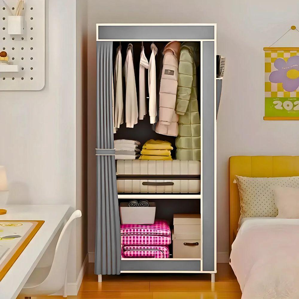Guarda Roupa Closet Dobrável Organizador Com Capa De Tecido